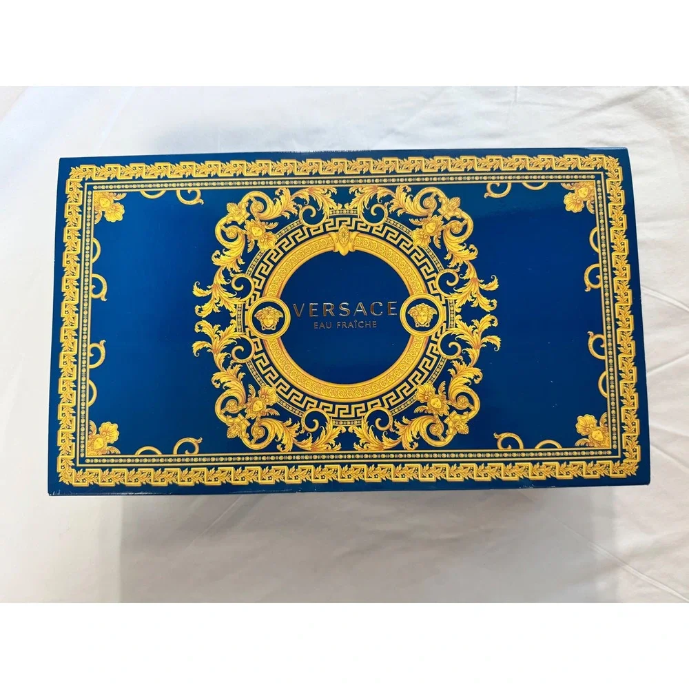 Versace Man Eau Fraiche 3 Piece Gift Set 3.4oz EDT Spray 10ml Travel Spray Bag